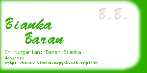 bianka baran business card